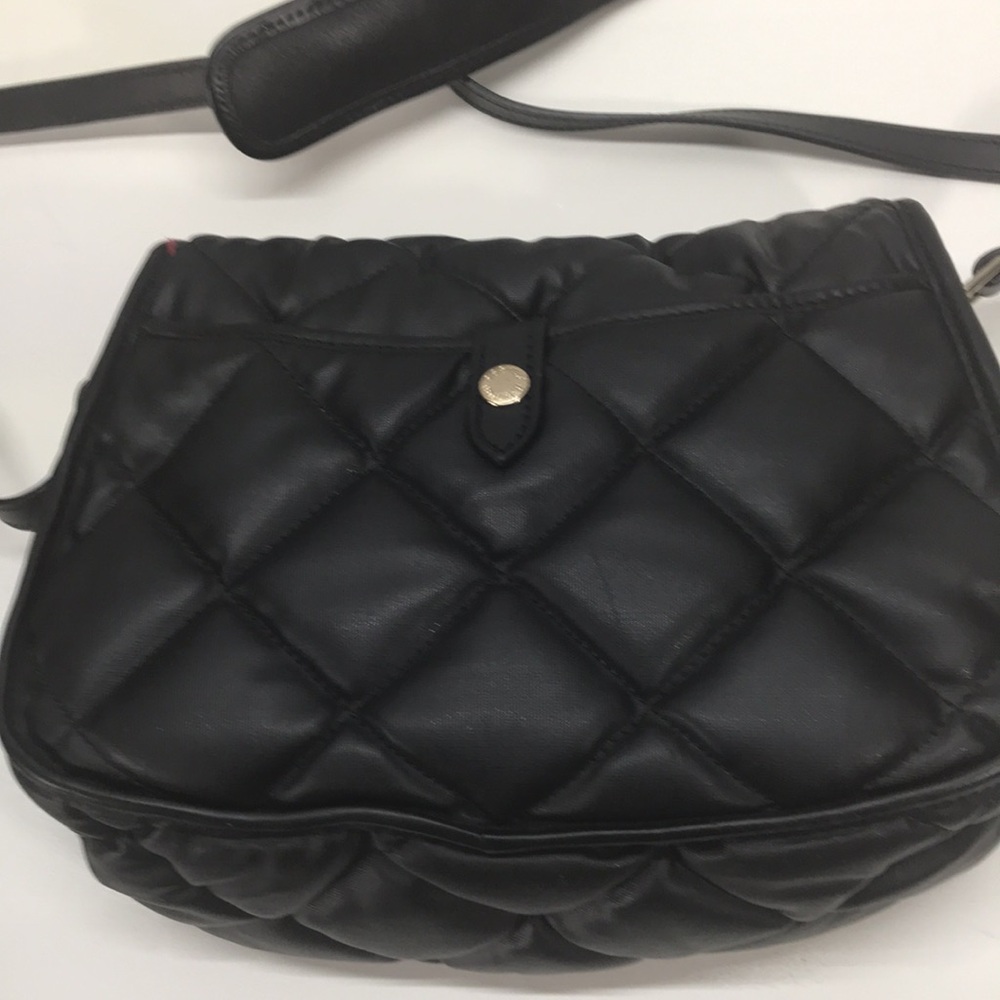 Dooney & Bourke Black Quilted Nylon/Leather Crossbody Purse - Picture 4 of 14